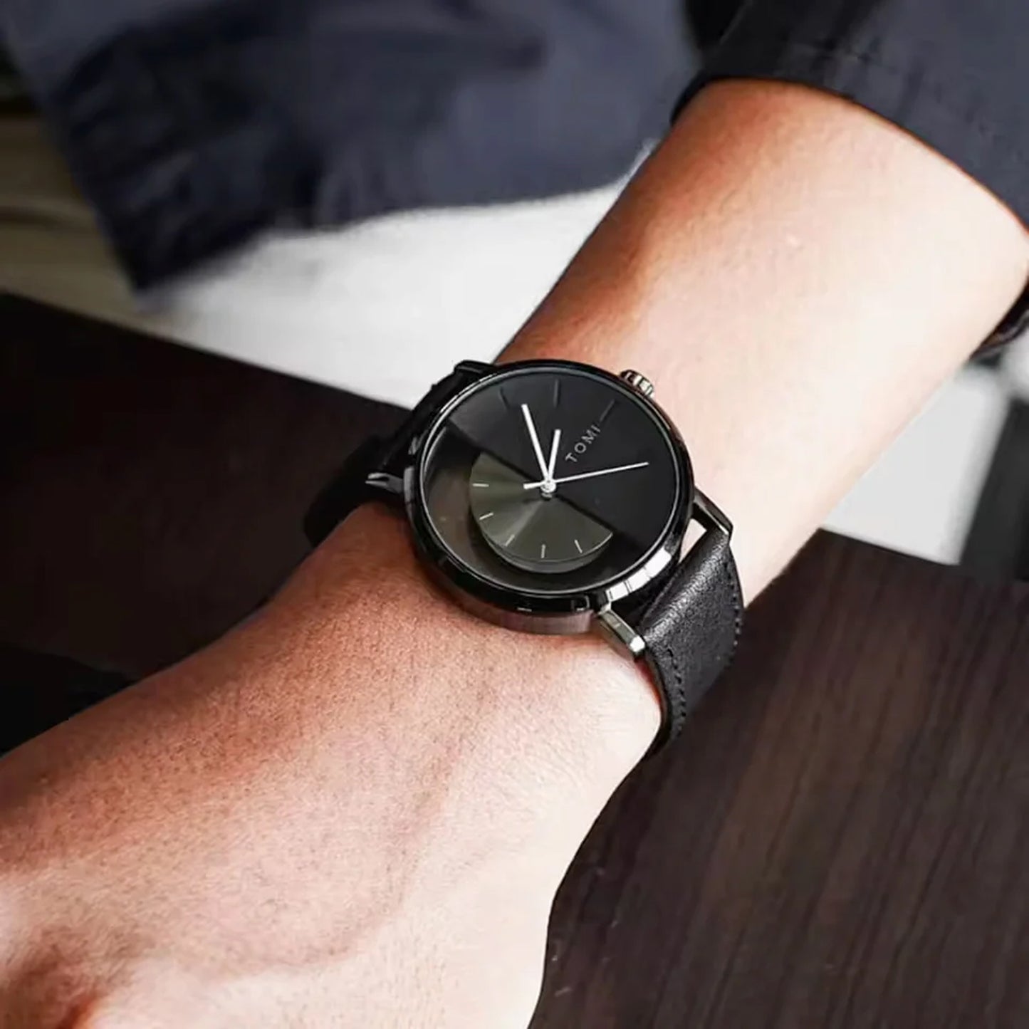 TOMI Half Dial Transparent Watch (Unisex)
