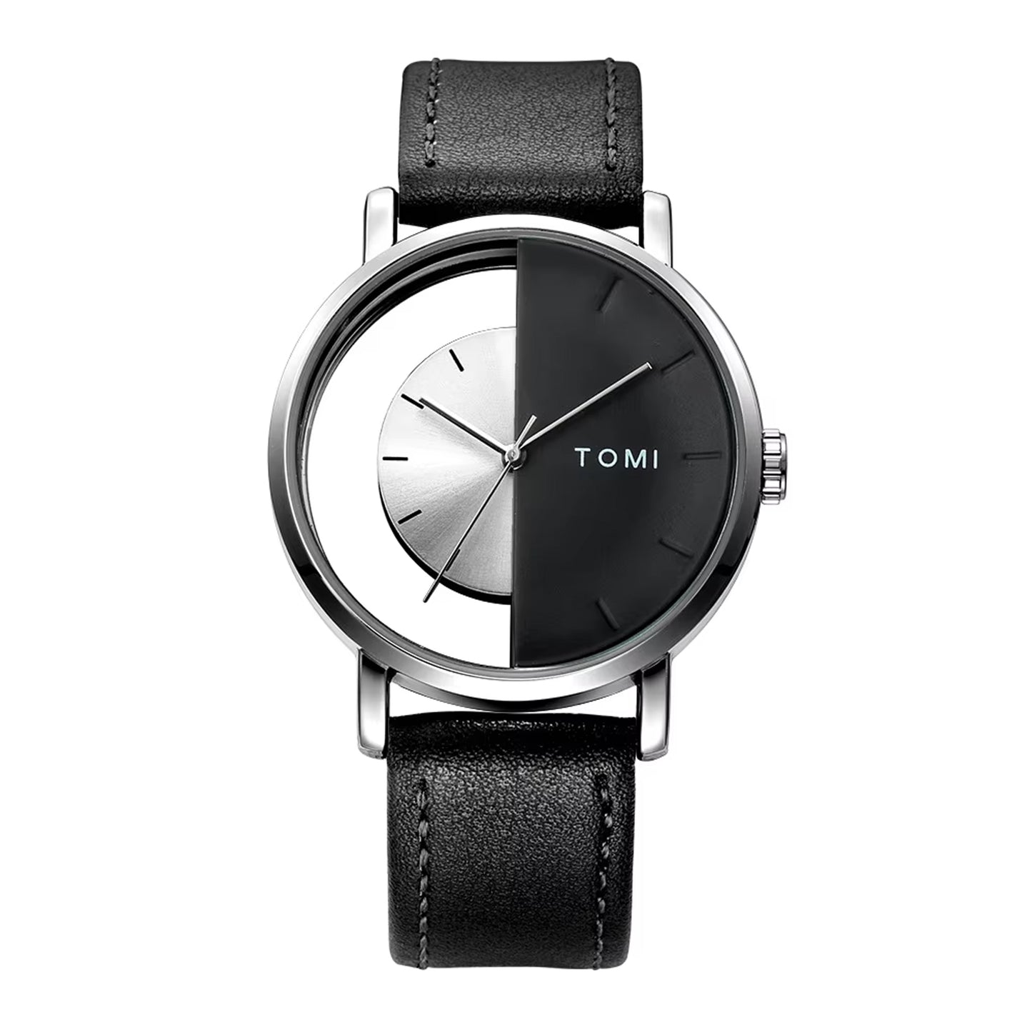 TOMI Half Dial Transparent Watch (Unisex)