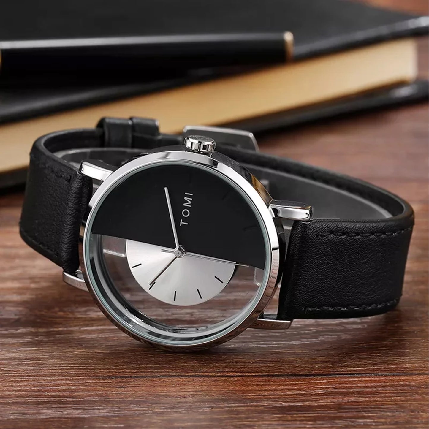 TOMI Half Dial Transparent Watch (Unisex)