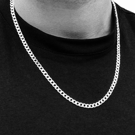 Silver Italian Curb Chain
