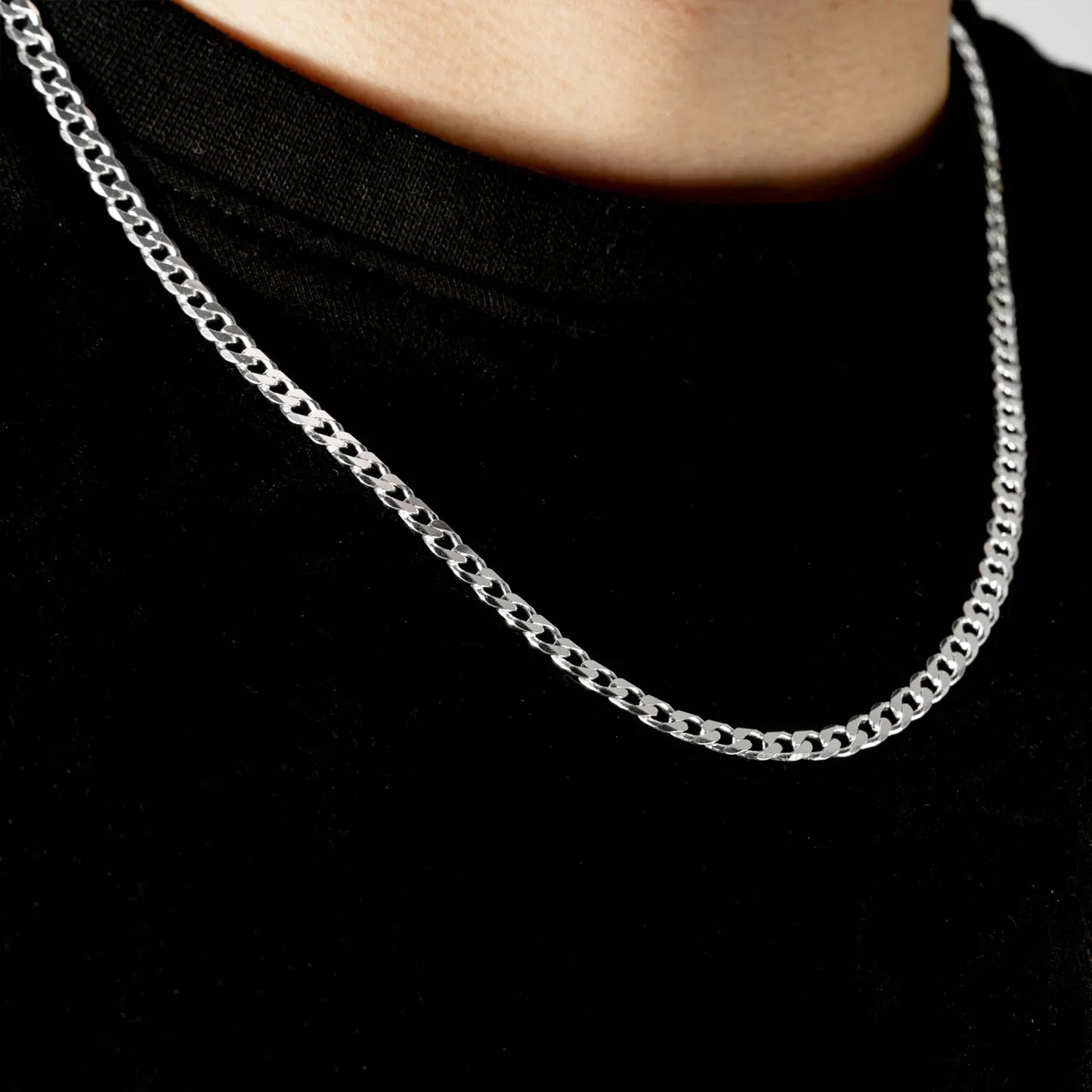 Silver Italian Curb Chain