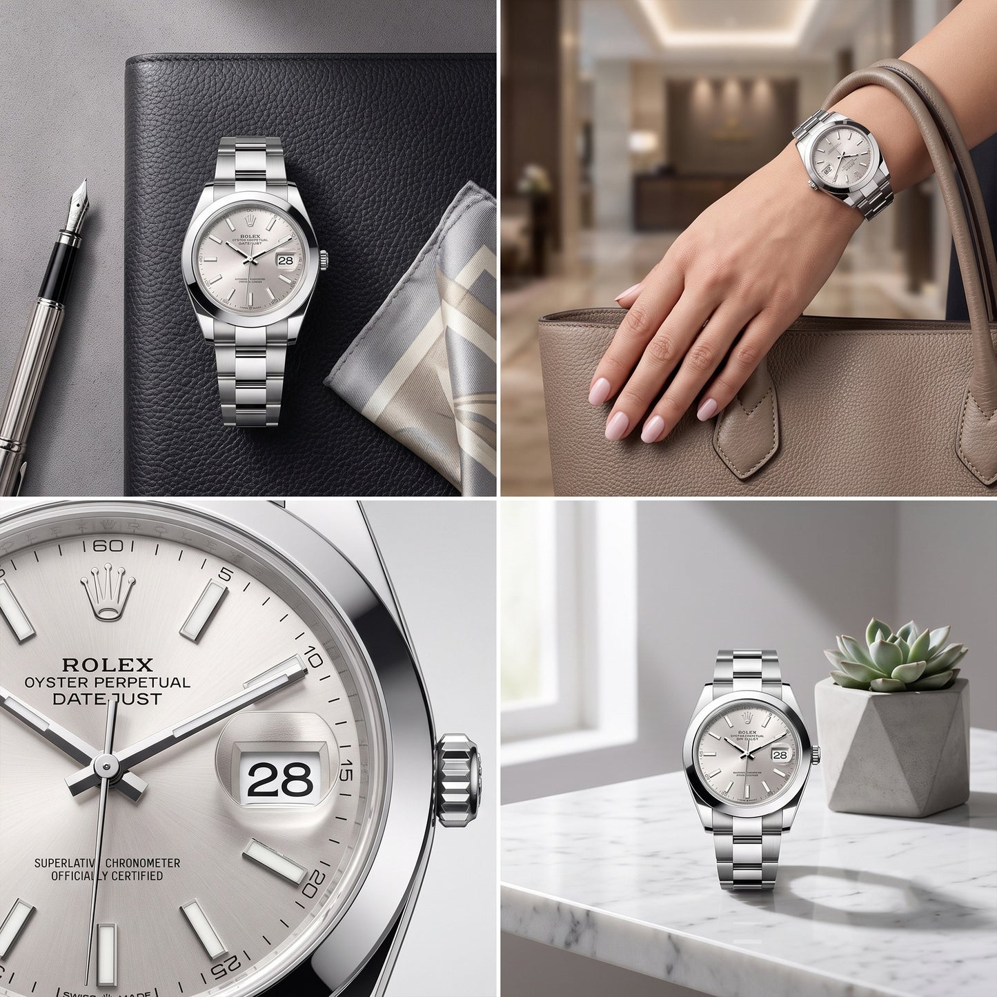 Rolex Datejust Silver Women's Watch