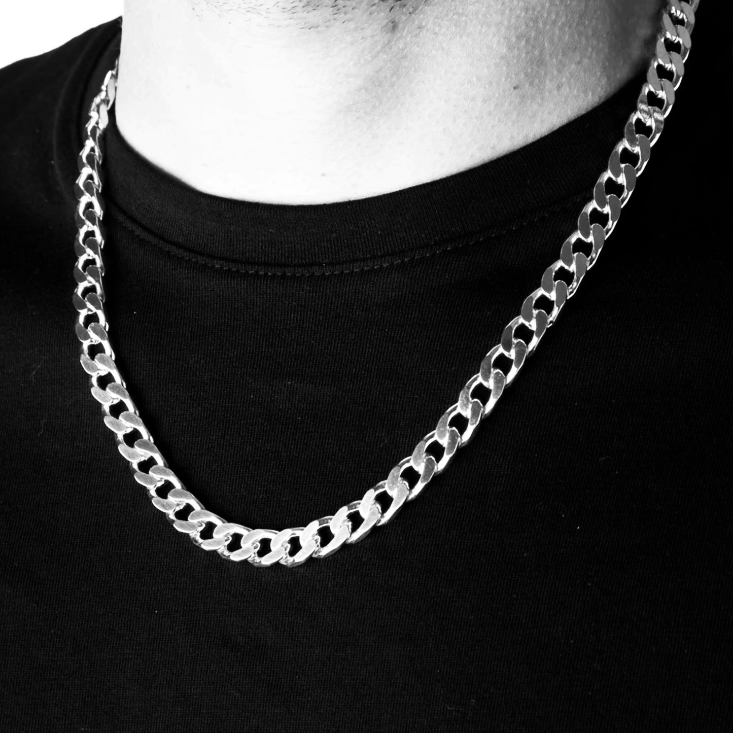 Silver Italian Curb Chain