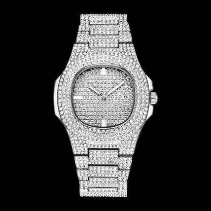 Premium Silver Iced out Watch