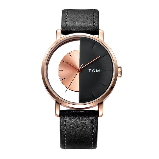 TOMI Half Dial Transparent Watch (Unisex)