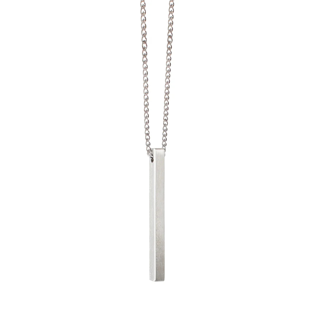 Gold Bar Pendant With Sleek Chain